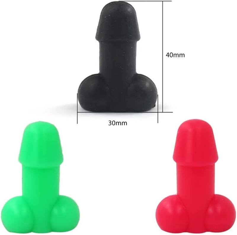 Novelty Luminous Flesh Nozzle Caps (Set of 4)