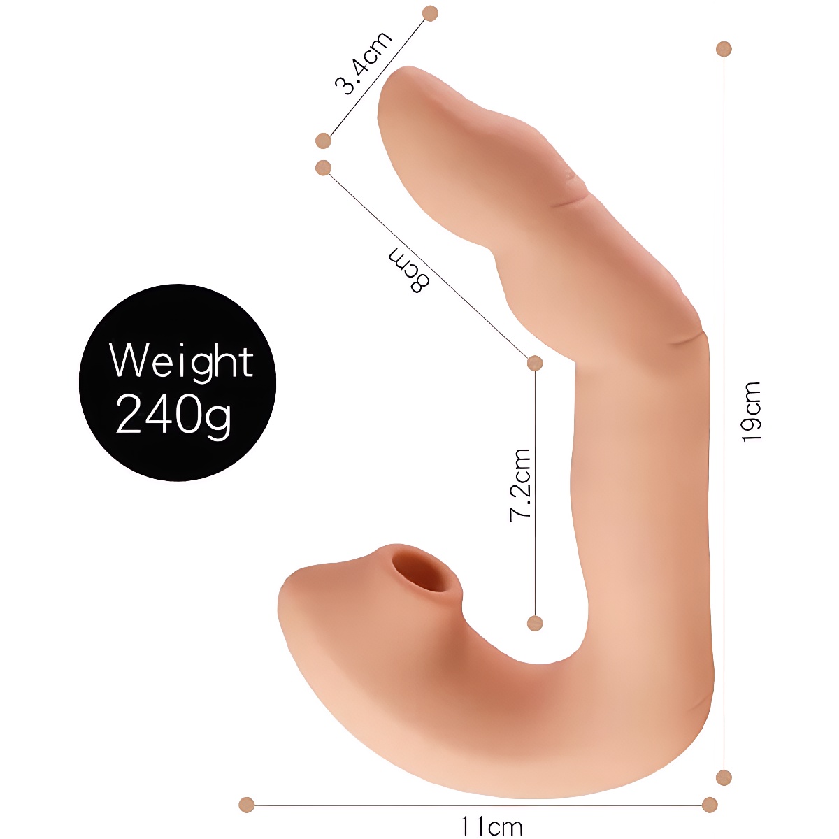 Realistic Textured Finger Wand Vibrator