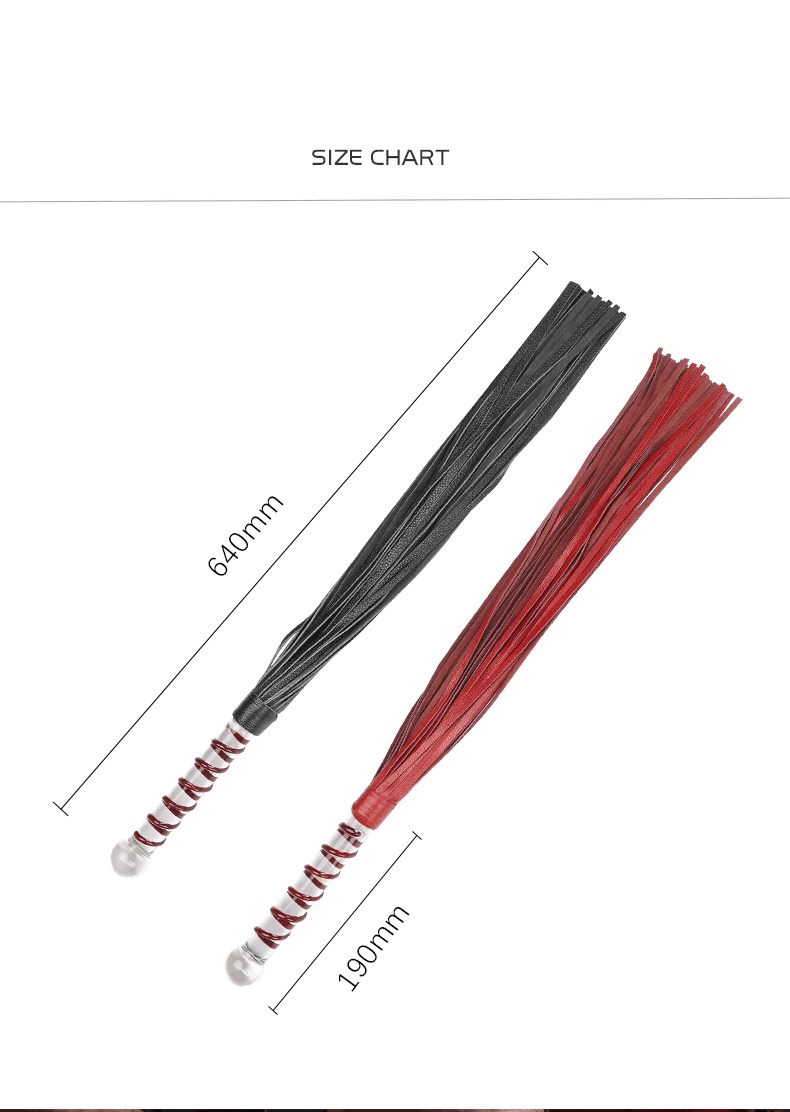 Crystal Glass Dual-End Dildo & Sensory Flogger
