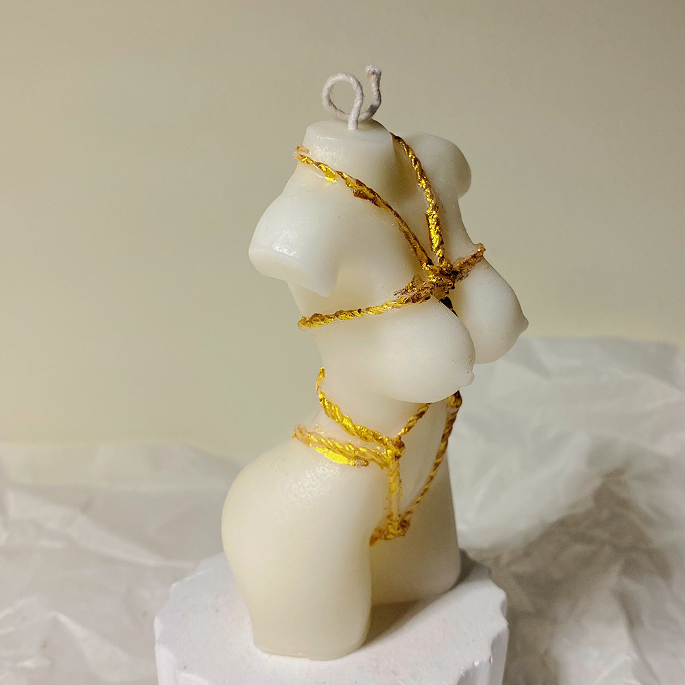 Anatomical Torso Couple Low-Heat Wax Play Candles