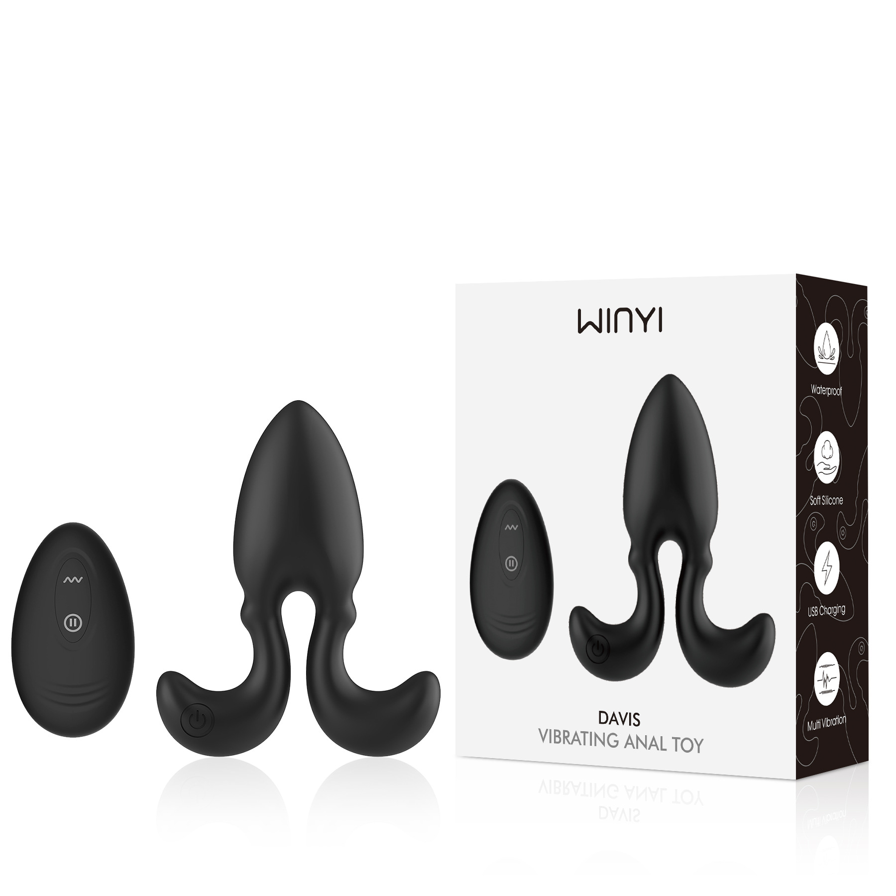 Vibrating Butt Plug With Remote Control G Spot Clit Stimulation