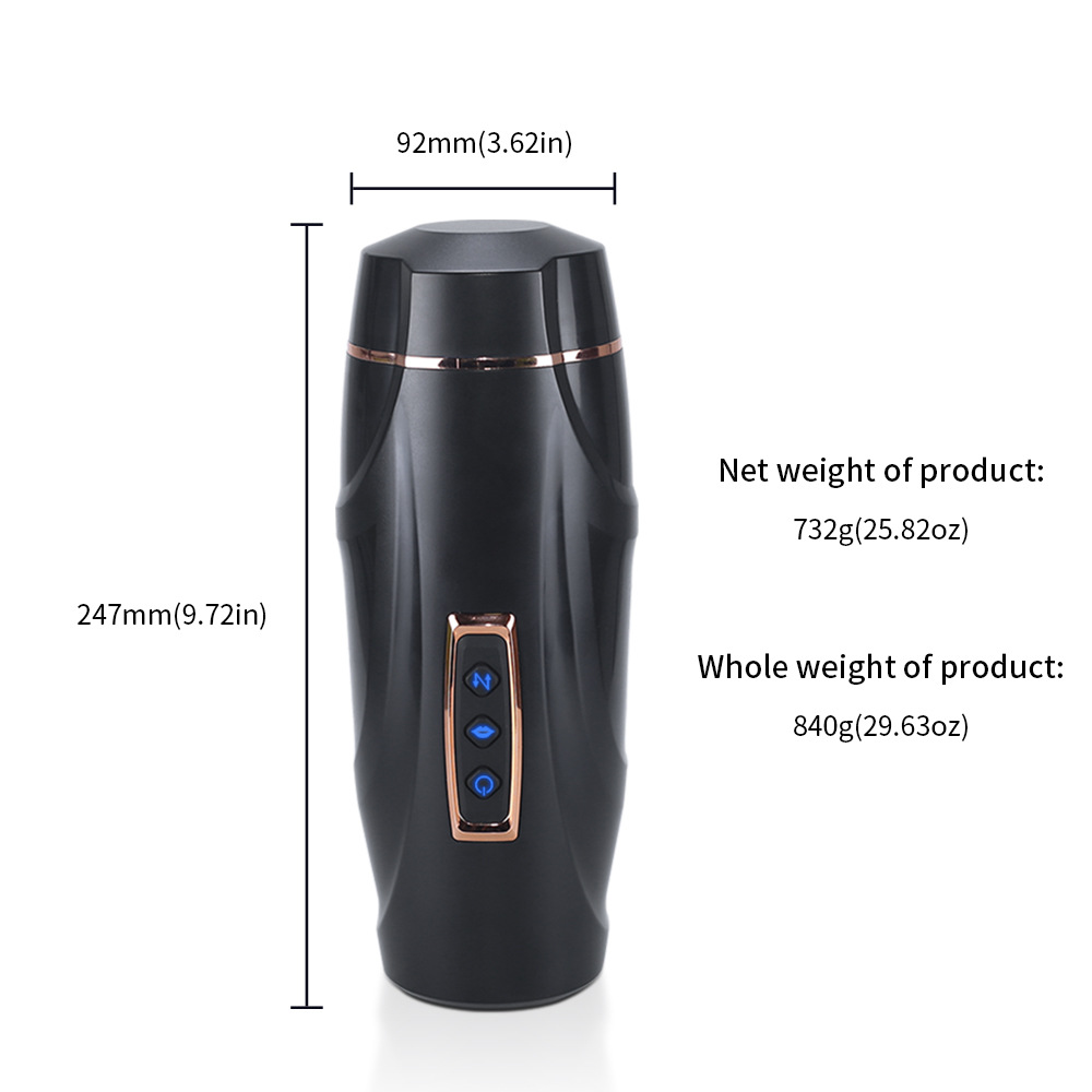 Automatic Telescoping Stroker With Suction Vibration