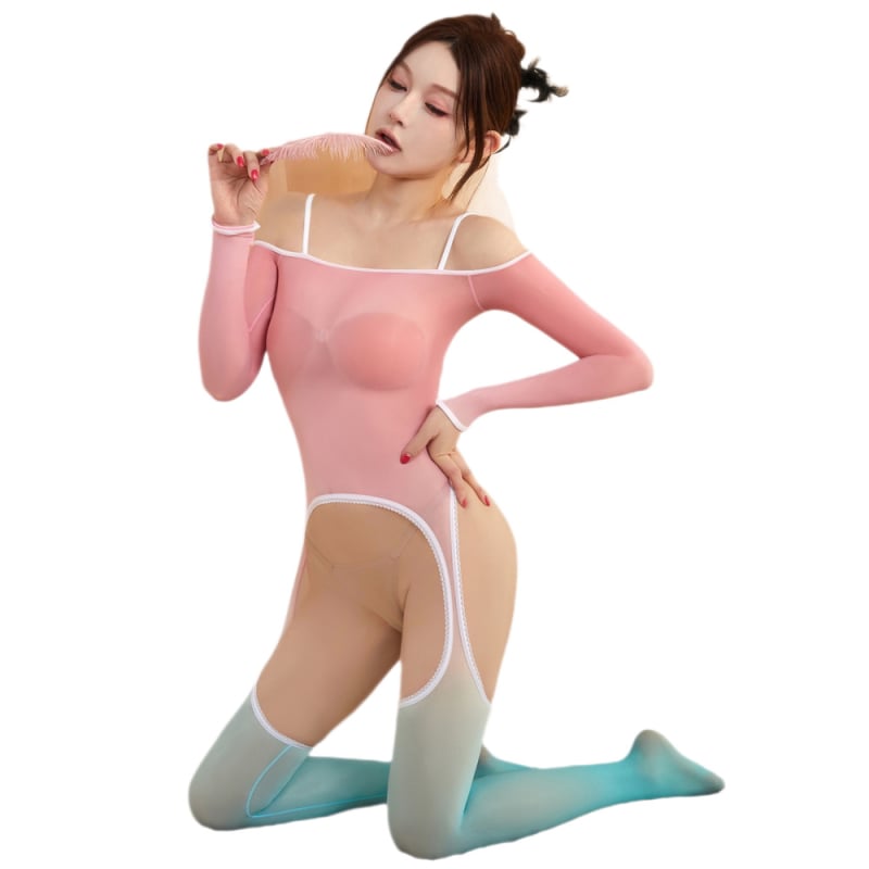 Gradient Suspender Bodystocking