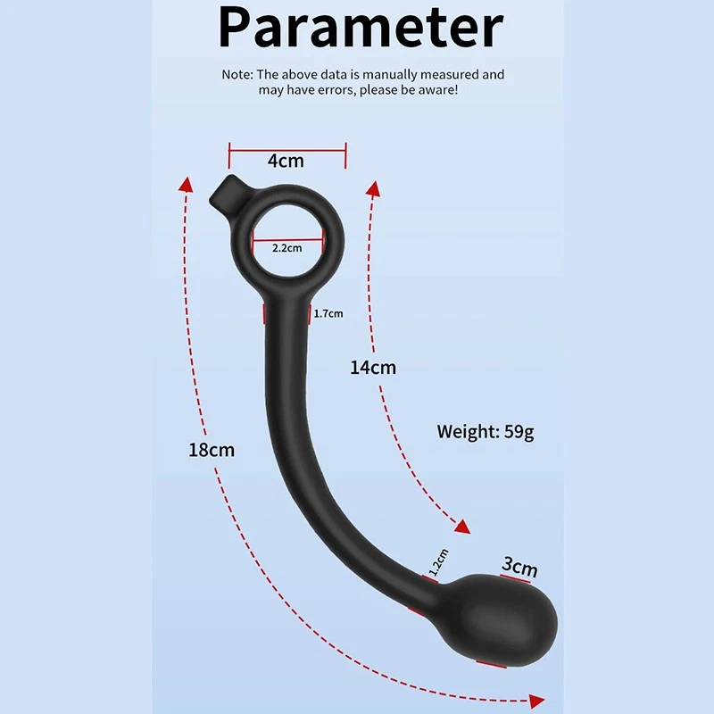 Electric Shock Prostate Massager With Hollow Ring