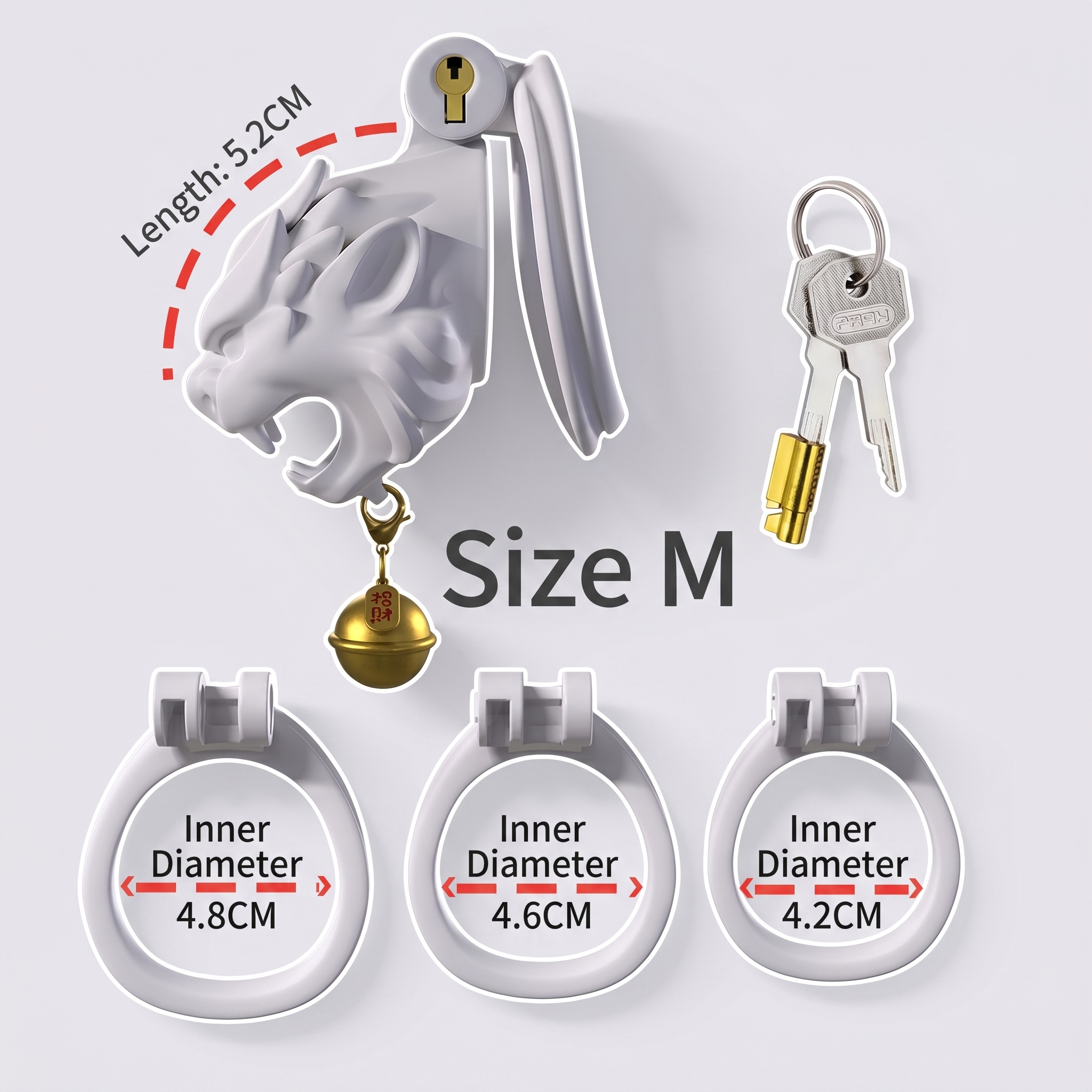 Lucky Lion Head Chastity Cage