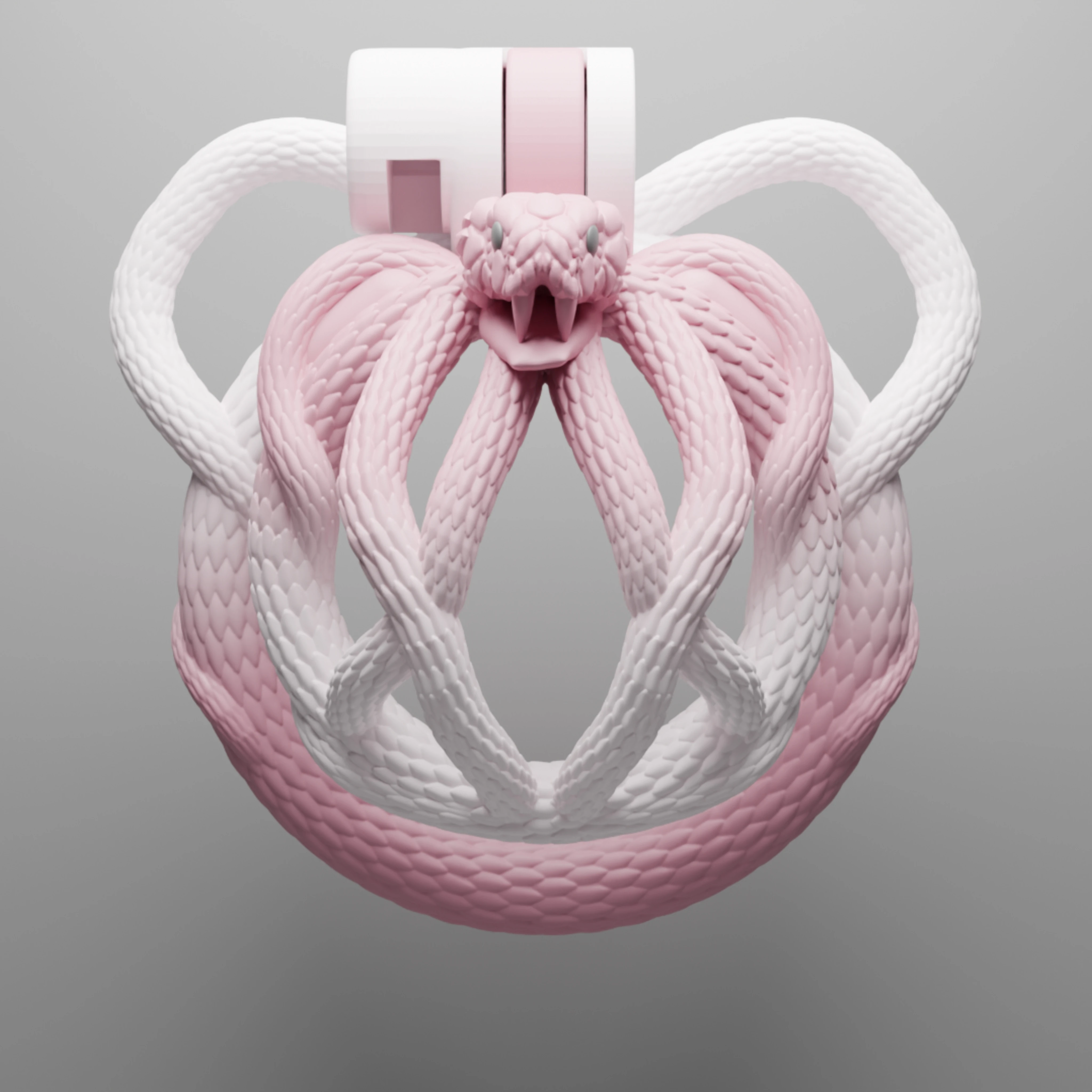Pink Serpent Chastity Cage