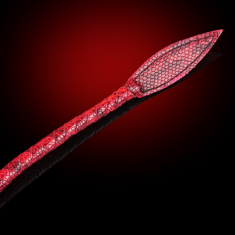 Crimson Dragon Tail Vegan Leather Whip