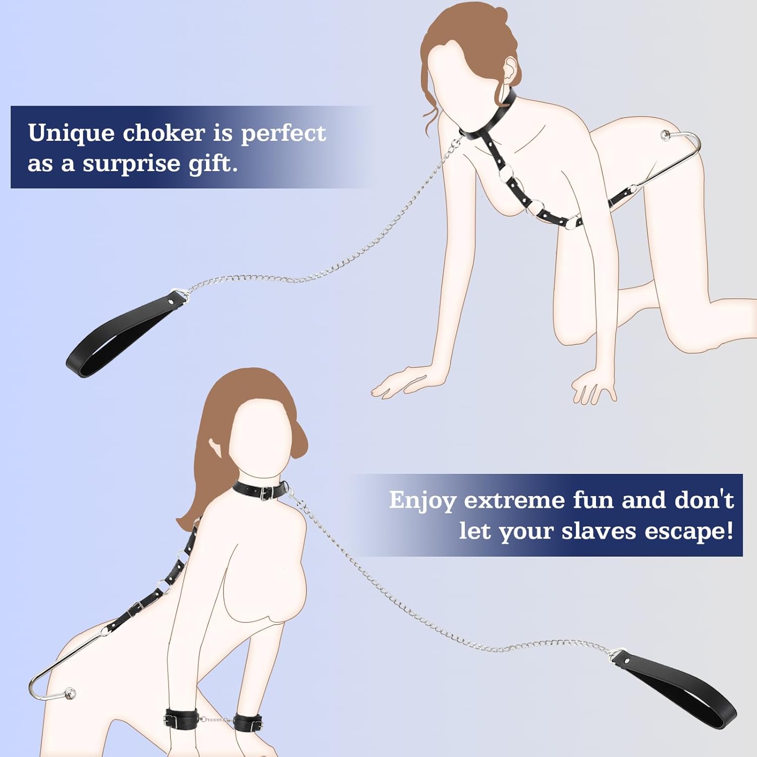 Leather Bondage Set With Anal Hook