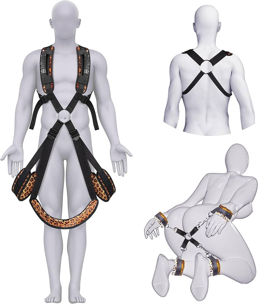 Leopard Print Wearable Sex Swing Bondage Slave Bdsm Set