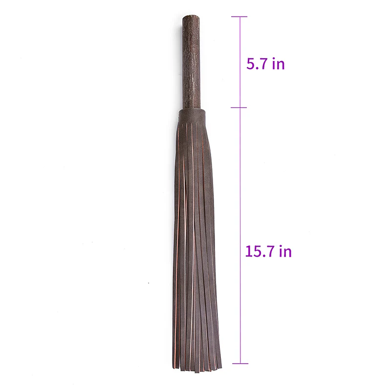 Vintage Wooden Handle Leather Flogger 21 4