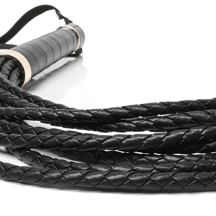 8tail Vegan Leather Whip With Red Heart Tips