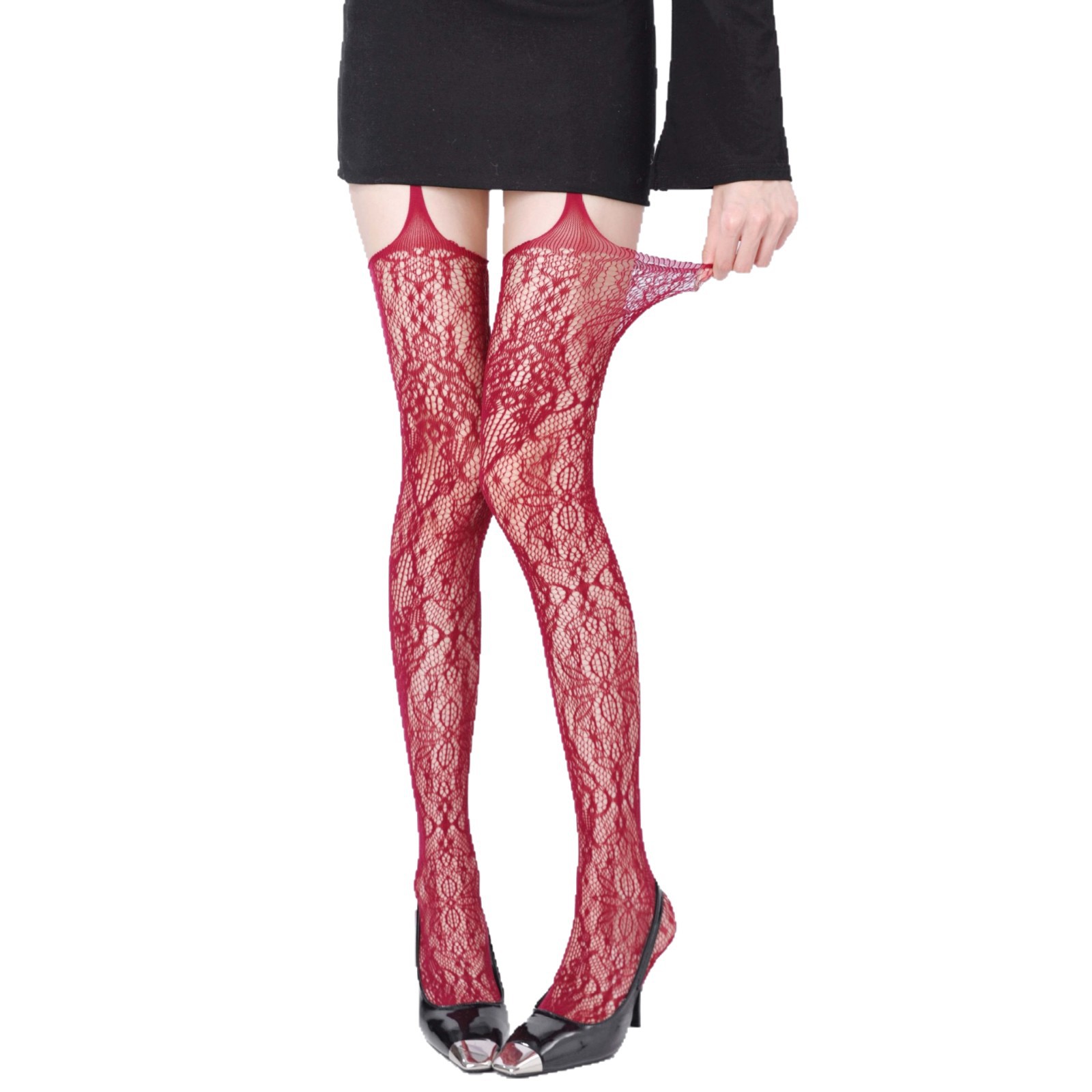 Bold Beautiful Suspender Fishnet Tights With Attitude