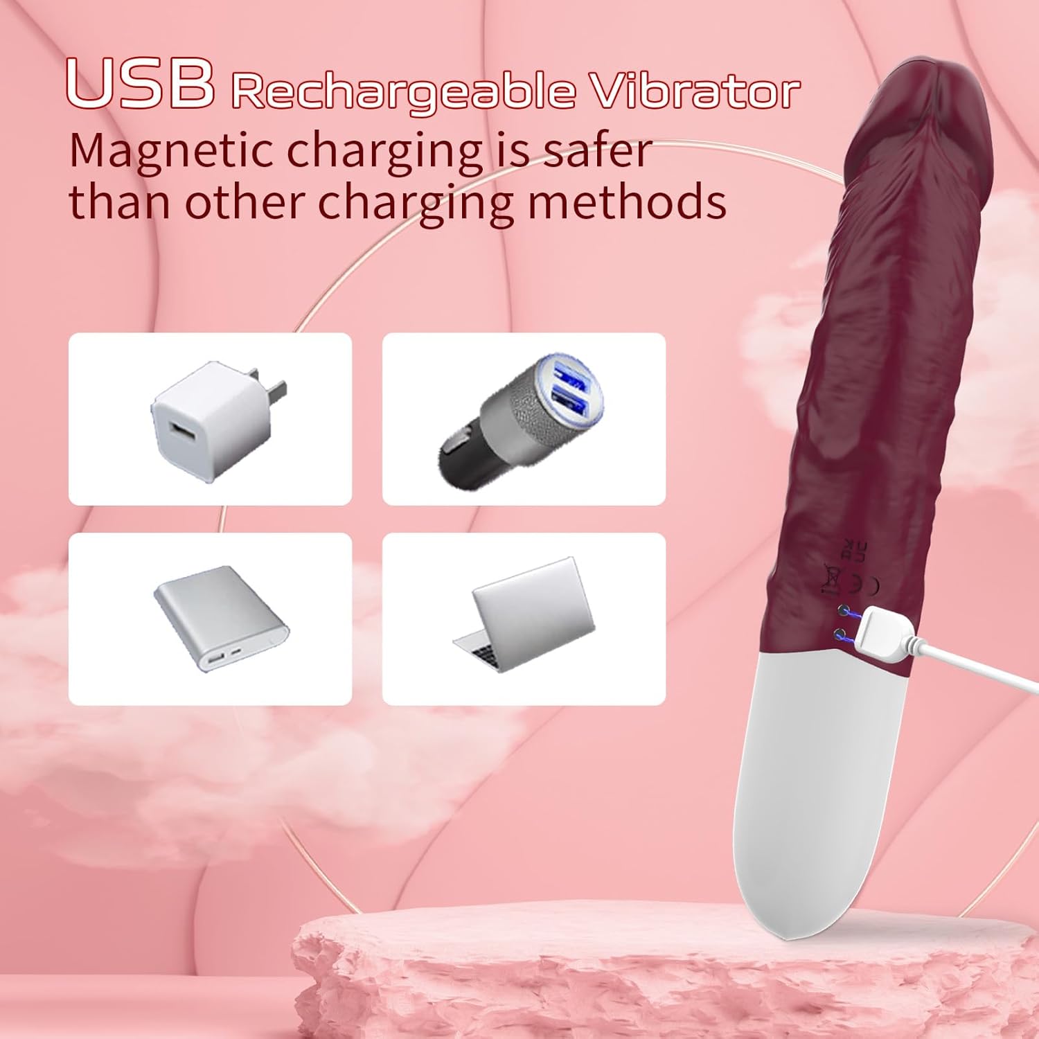 G Spot Dildo Vibrator With Led Display