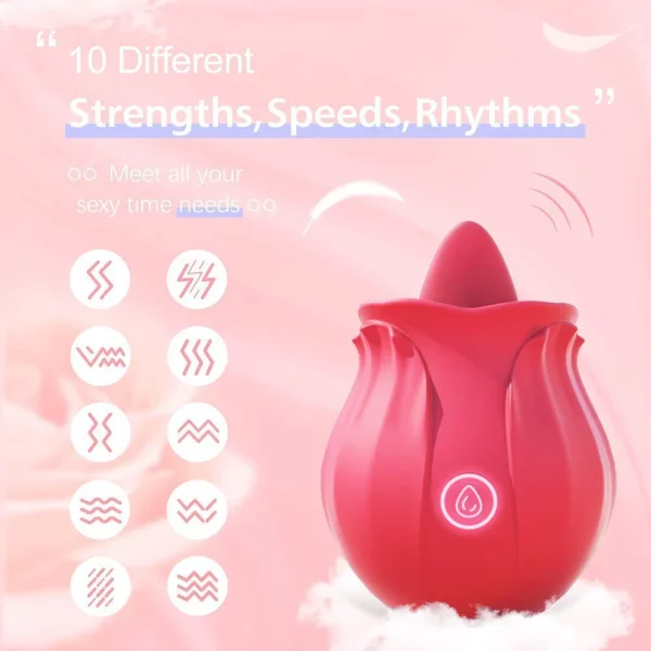 Rosebud Toy 10 Tongue Licking Vibrator