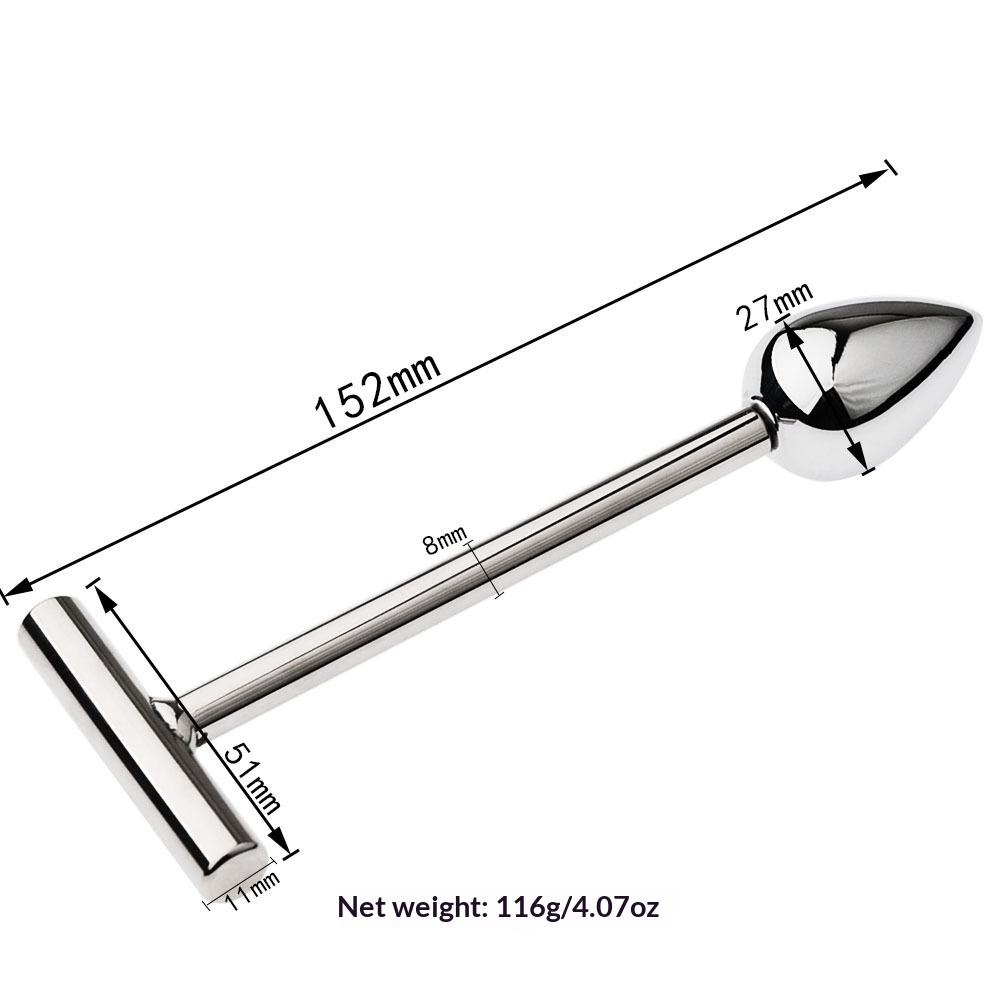 Stainless Steel Push Pull Anal Plug