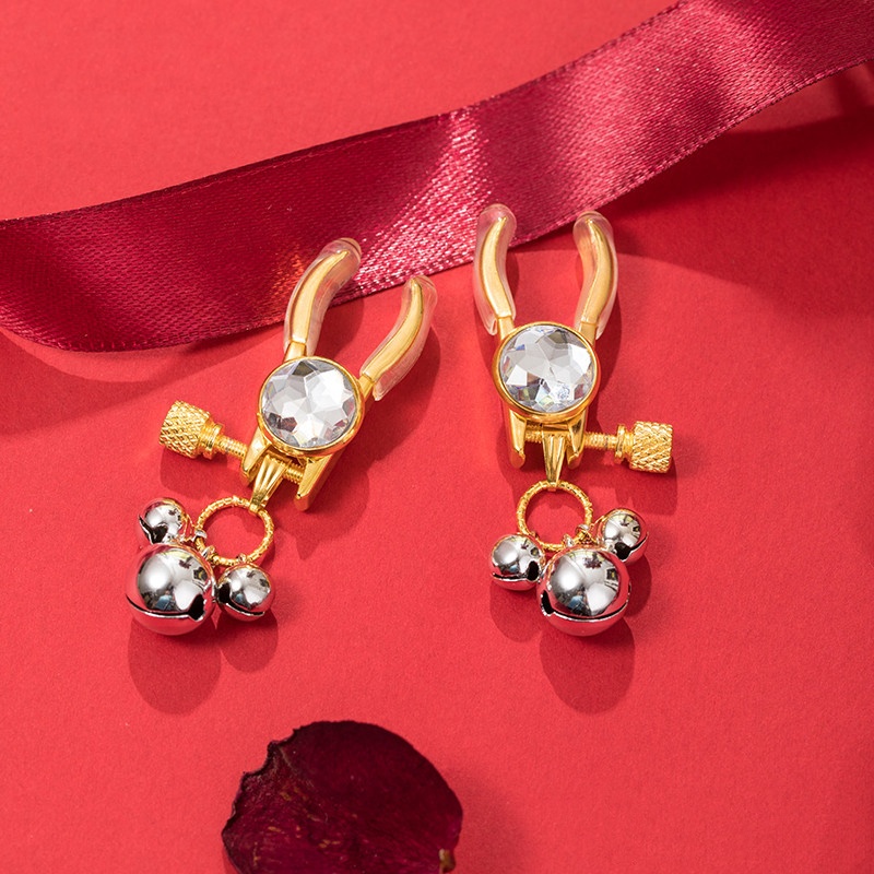 Bells Nipple Clamps Clips Rhinestone