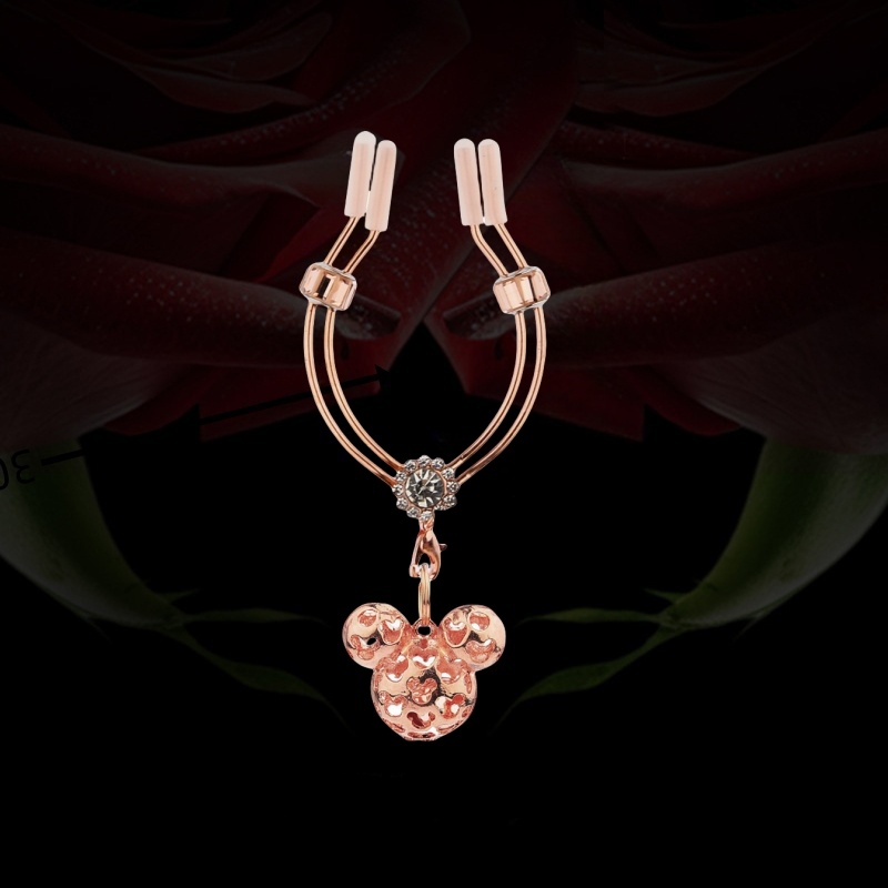 Rose Gold Nipple Clamps With Decorative Charms