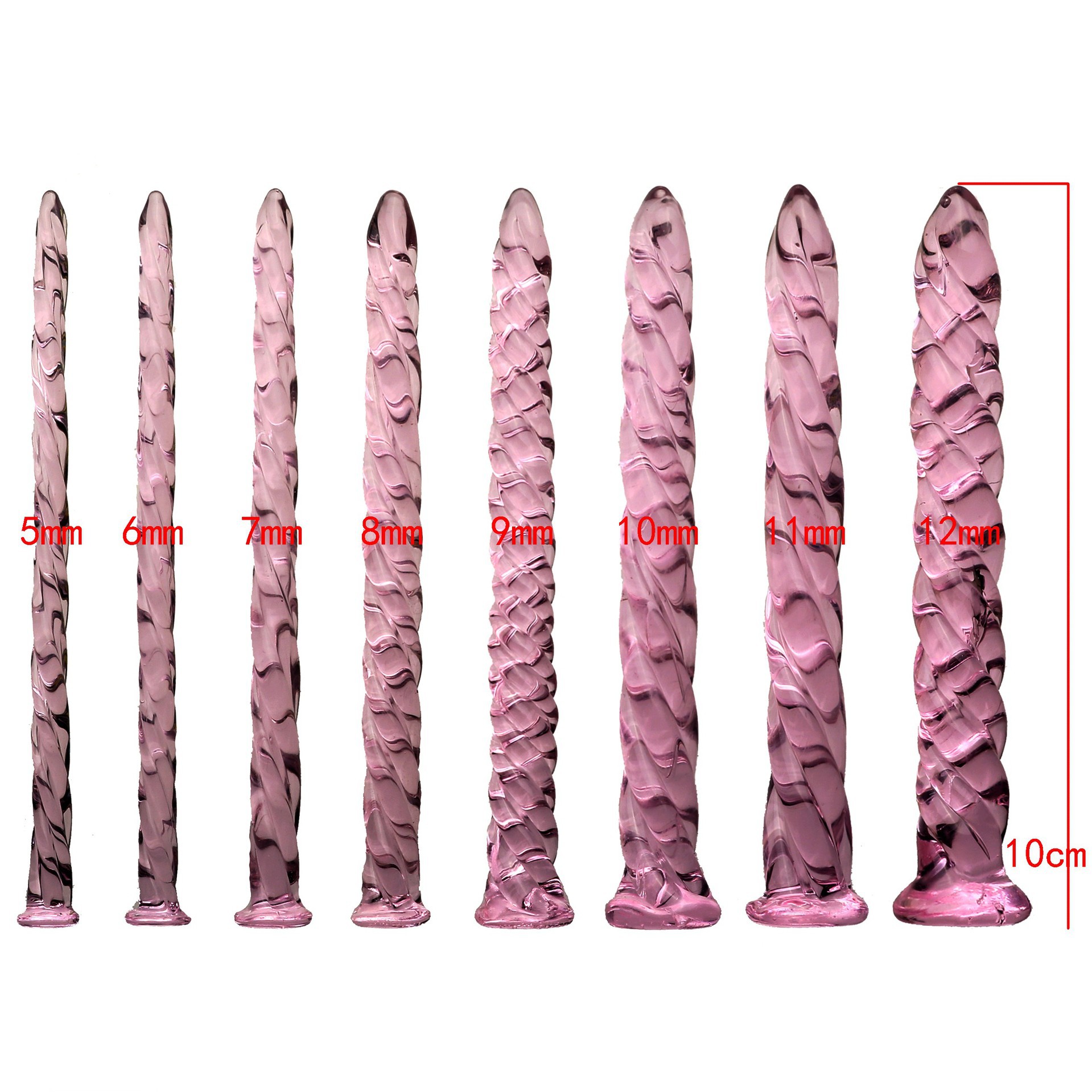 Light Pink Glass Urethral Catheter