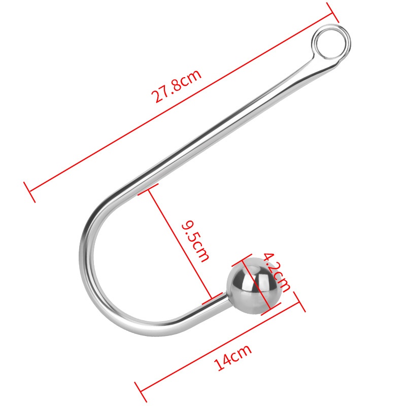 Mirror Polished Stainless Steel Hook Massager With Control Ring