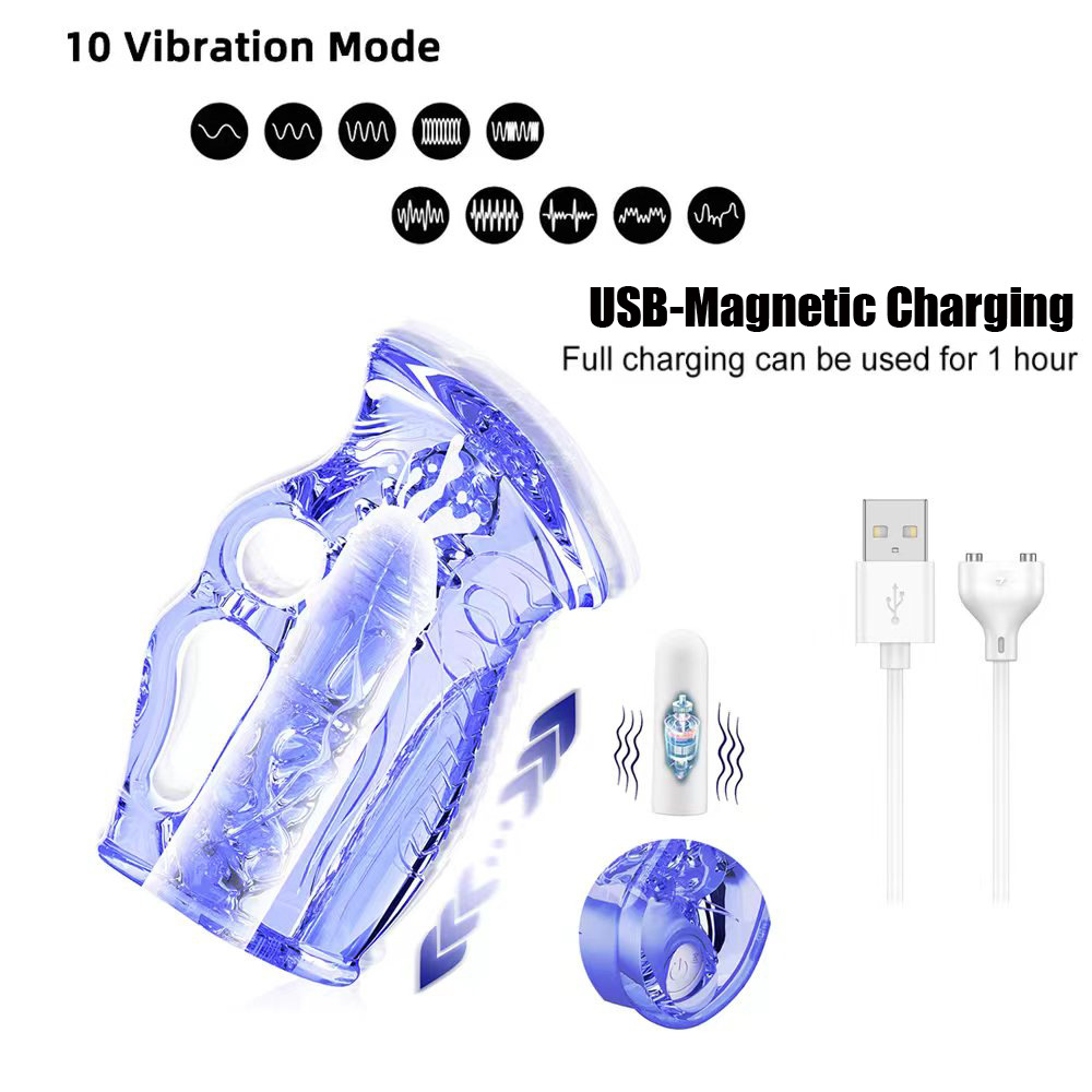 Open Ended Male Stroker With 3d Beaded Texture Manual Vibrating Versions Available