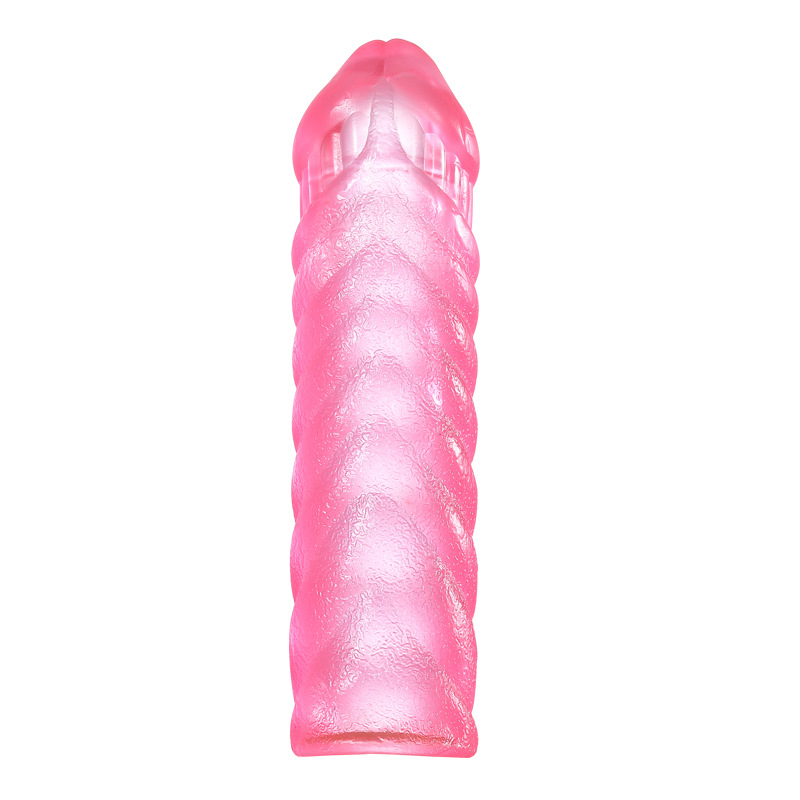 Reusable Silicon Condom Dotted Penis Sleeve For Men