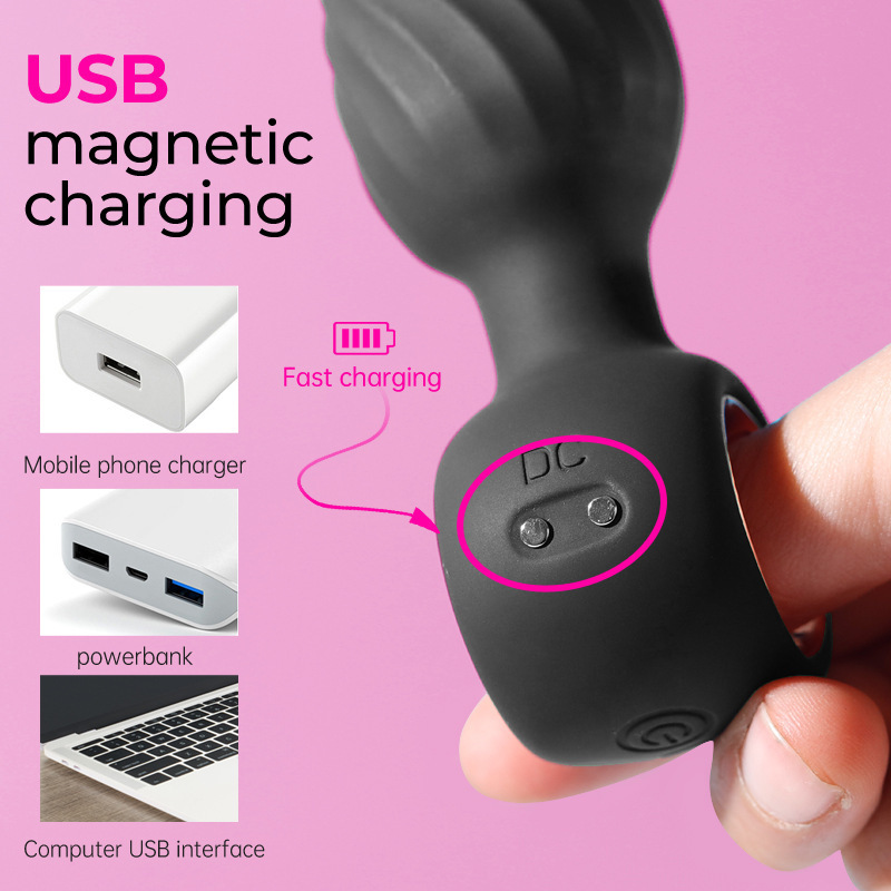 Silicone Vibrating Anal Plug With 9modes