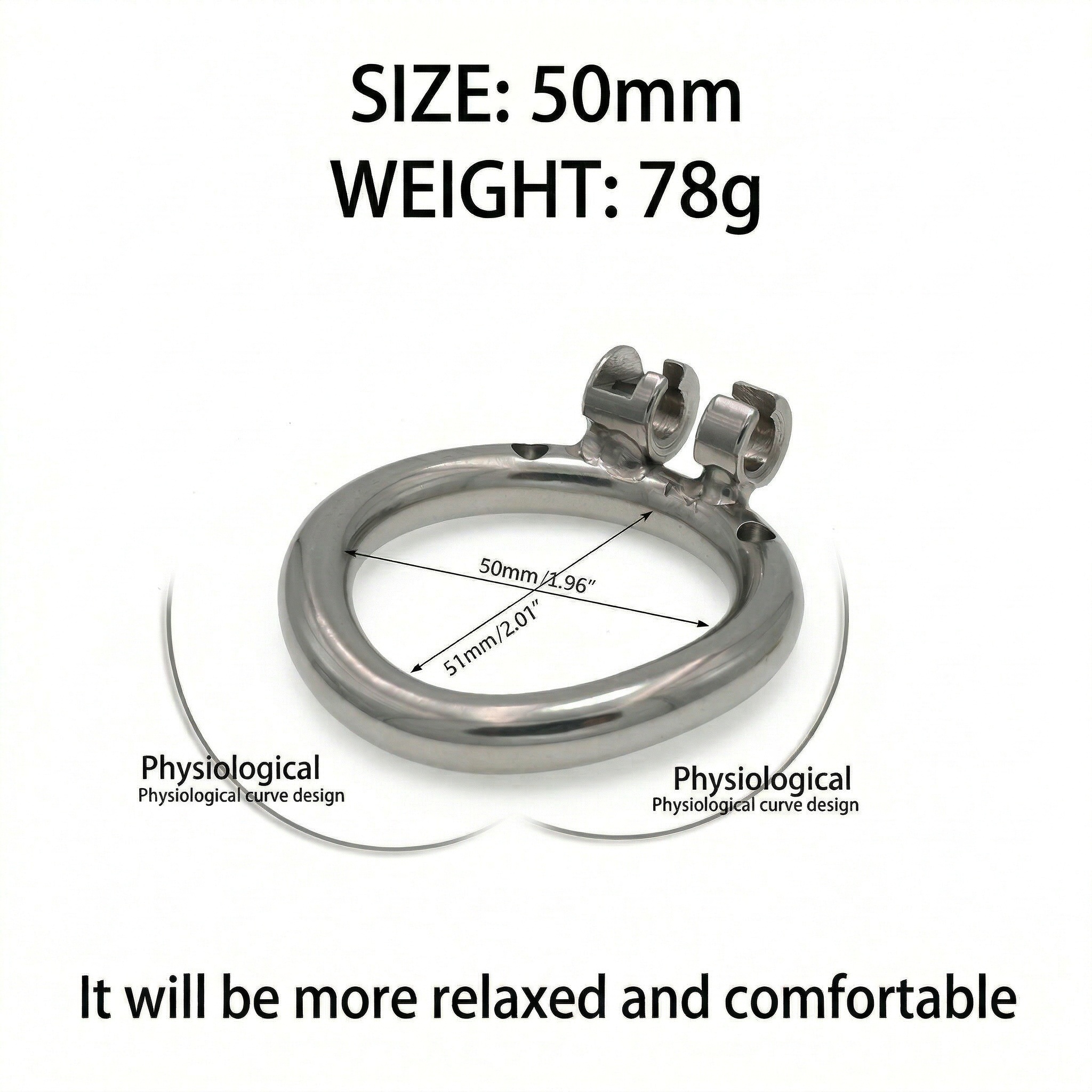 Stainless Steel Male Chastity Cage With Secure Lock