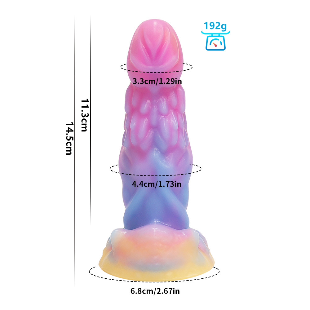 5 98glow In The Dark Worm Design Silicone Dildo With Suction Cup