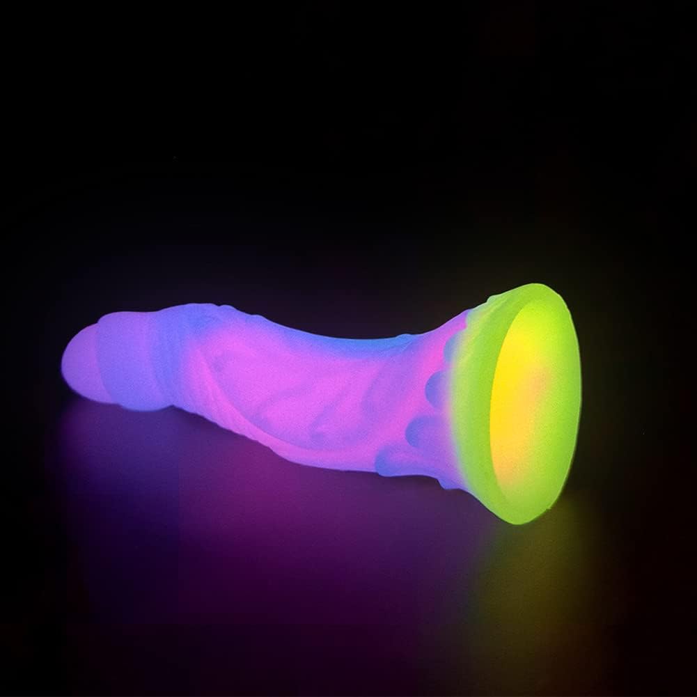 6 69glow In The Dark Worm Design Silicone Dildo With Suction Cup
