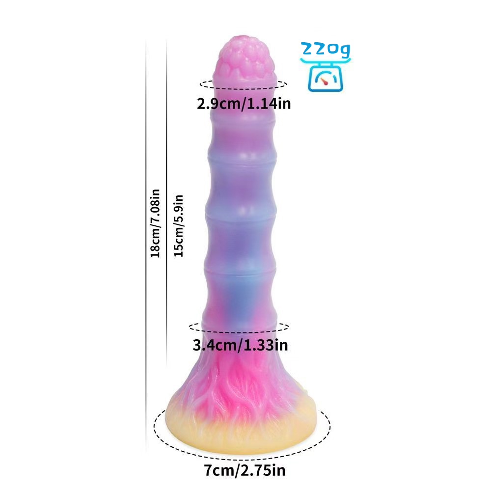 7 08alien Glow In The Dark Dildo With Suction Cup