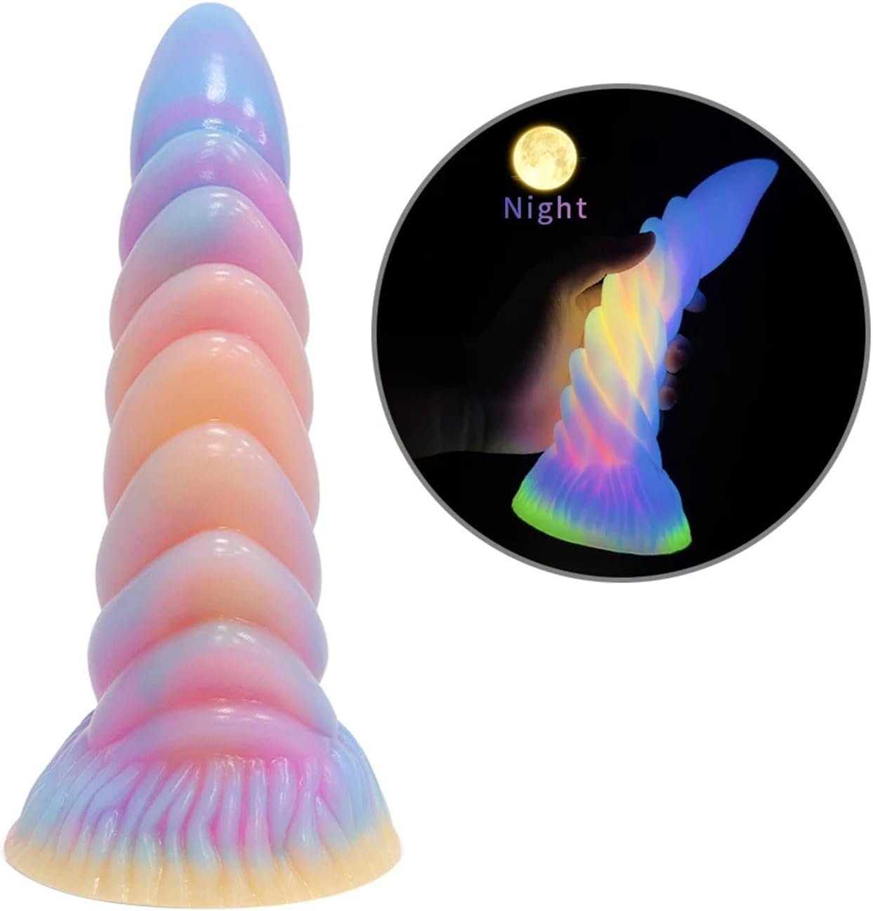 7 48anal Glow In The Dark Dildo With Suction Cup