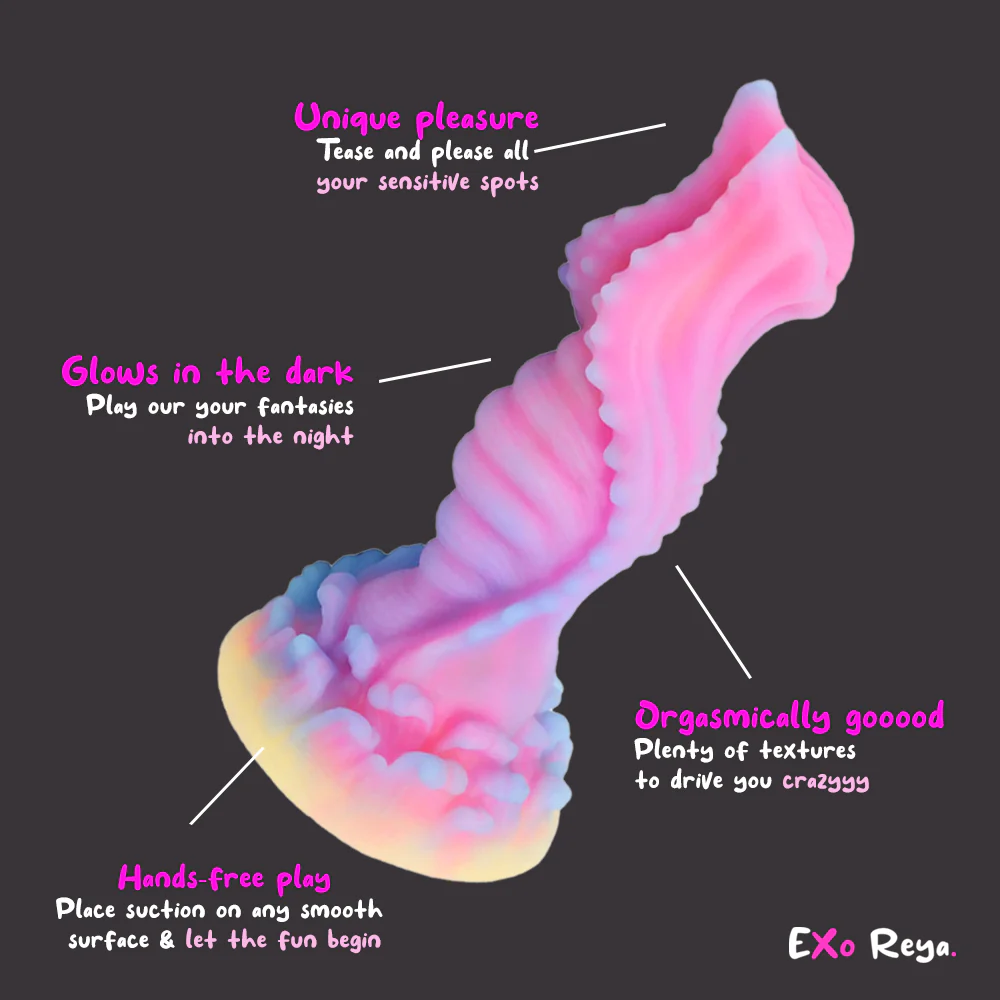 7 8fantasy Dragon Dildo With Multi Texture Design Glow In The Dark Effect