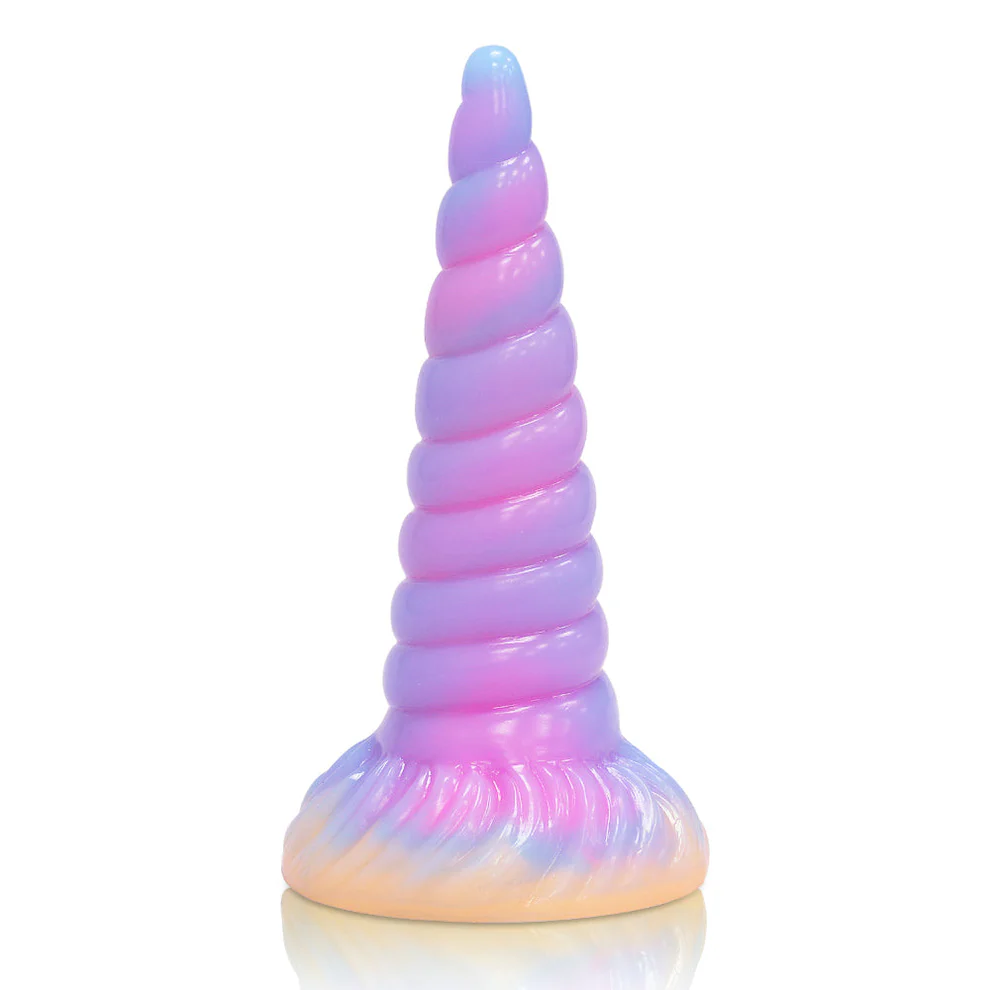 7 99light Up Fantasy Anal Unicorn Dildo With Suction Cup