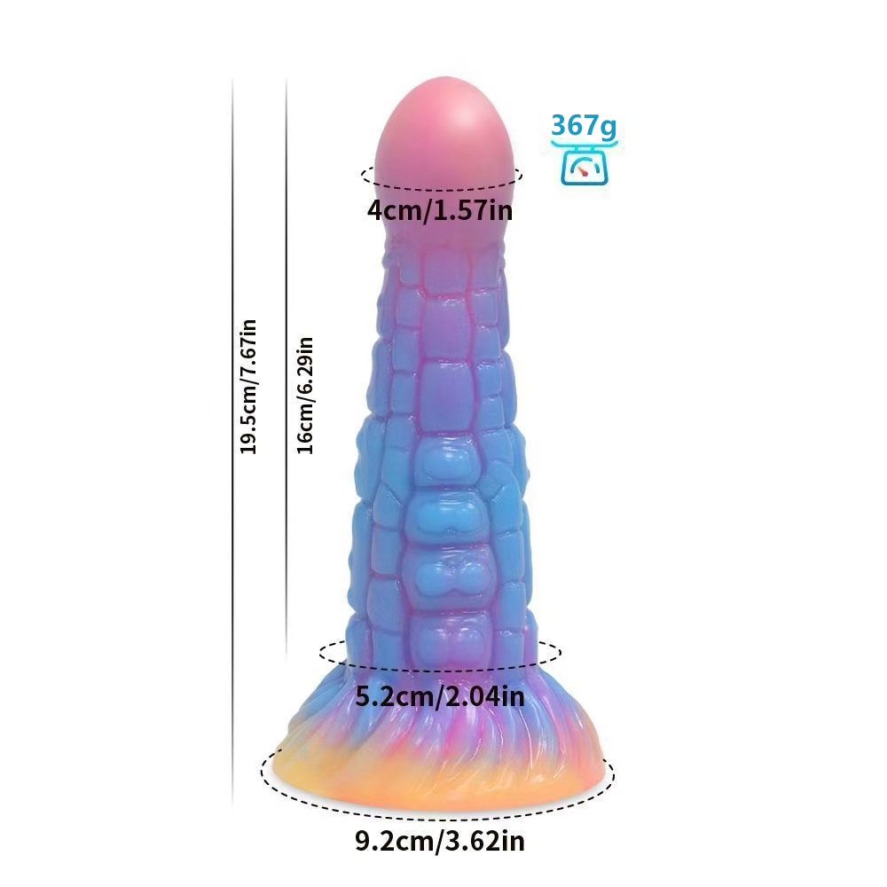 7alien Anal Glow In The Dark Dildo With Suction Cup