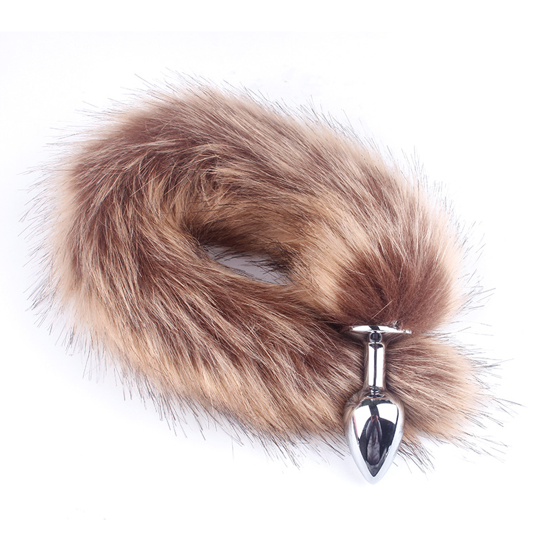 Brown Fox Tail Butt Plug 18 1inch Tail