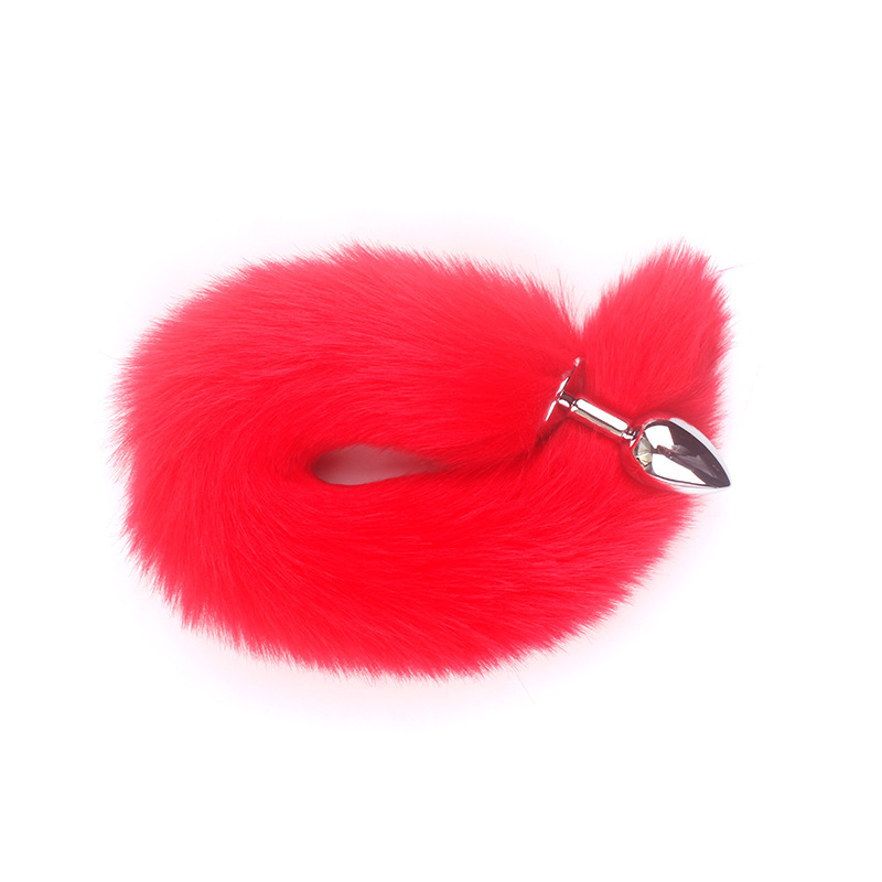 Red Fox Tail Butt Plug 18 1inch Tail