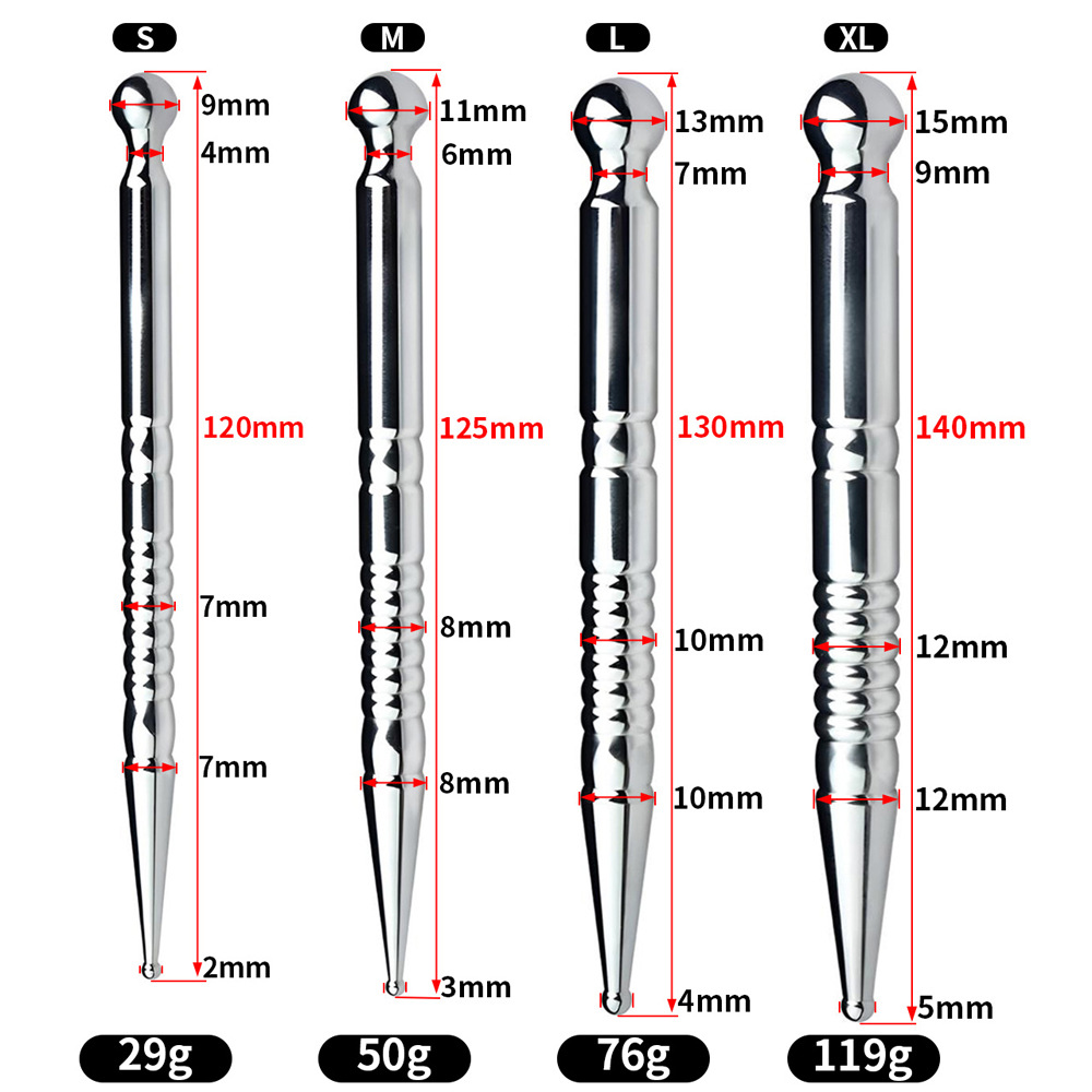 Smooth Double Head Multifunctional Urethral Sounding Rod